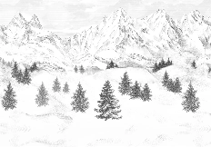 Tapete „Aiguilles d'Arves“