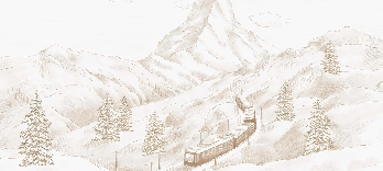 Panoramische Matterhorn-Tapete in Sepia