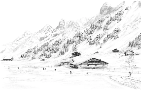 Tapete Clusaz Skilanglauf Berge Confins