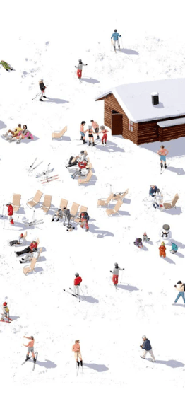 Panorama-Tapete für Après-Ski
