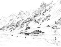 Tapete Clusaz Skilanglauf Berge Confins