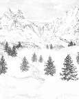 Tapete „Aiguilles d'Arves“