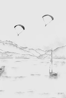 Tapete Annecy – Gipfel & Kunst in Monochrom