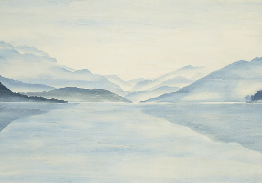 Tapete „Vue Grand Albigny“ | Les Bleus du Lac®
