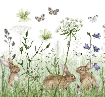 Tapete für Babyzimmer mit Kaninchen