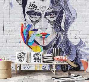 Vintage-Graffiti-Tapete