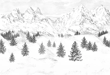 Tapete „Aiguilles d'Arves“