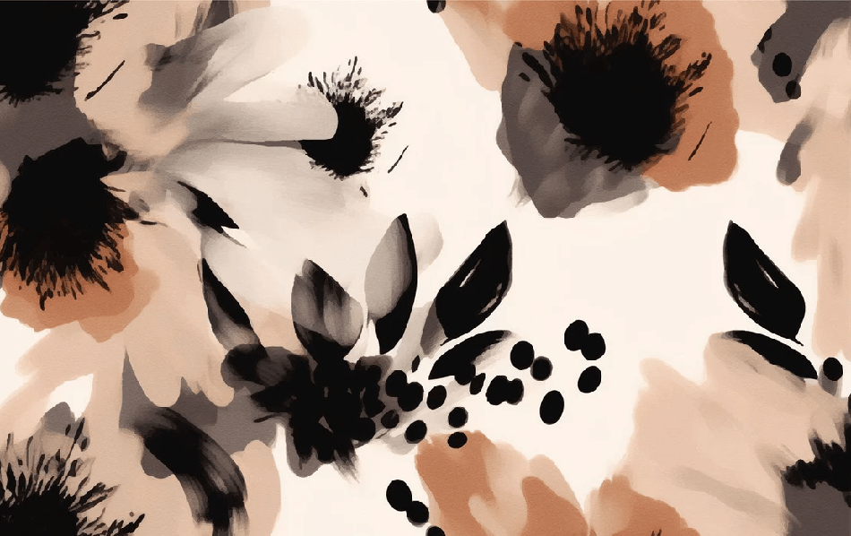 Hypnotische Blumentapete