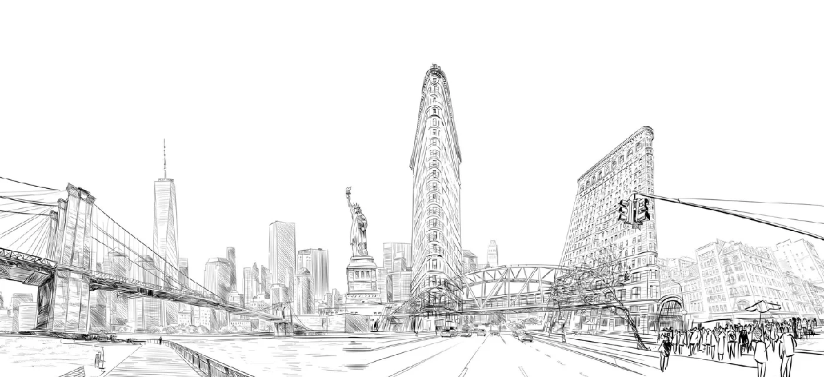 Tapete Architektur New York