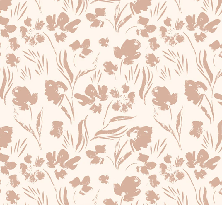 Tapete mit blassbeigen Blumen