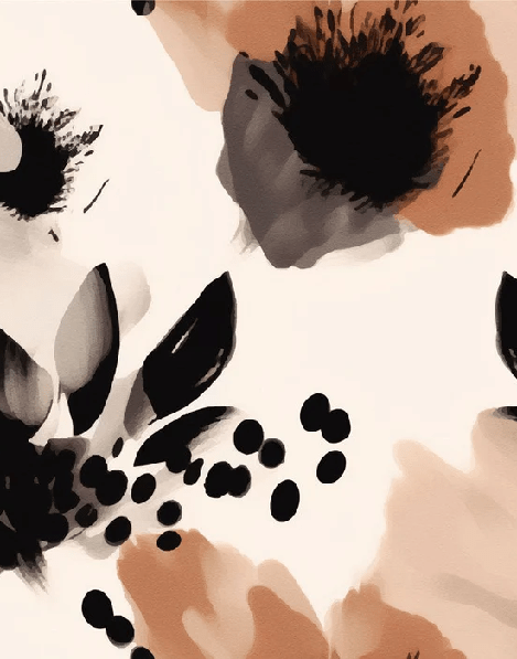 Hypnotische Blumentapete