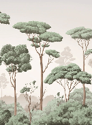 Tapete „Leichter Wind im Pinienwald“