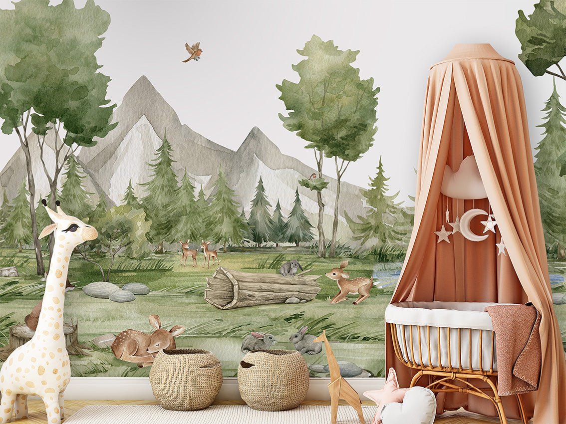 Papier peint animaux en forêt, XXL, tendance