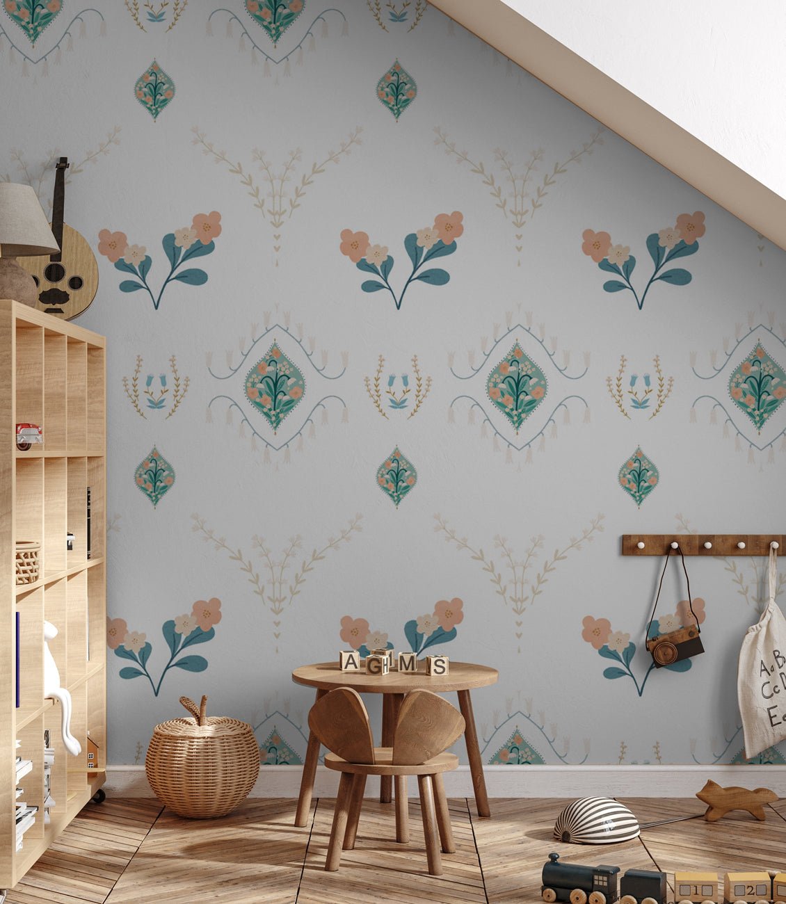 Papier peint enfant arabesque naturelle, XXL, tendance