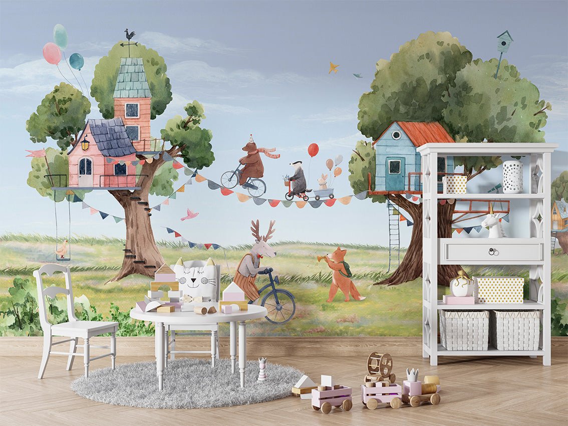 Papier peint bébé animaux fanfare, XXL, tendance