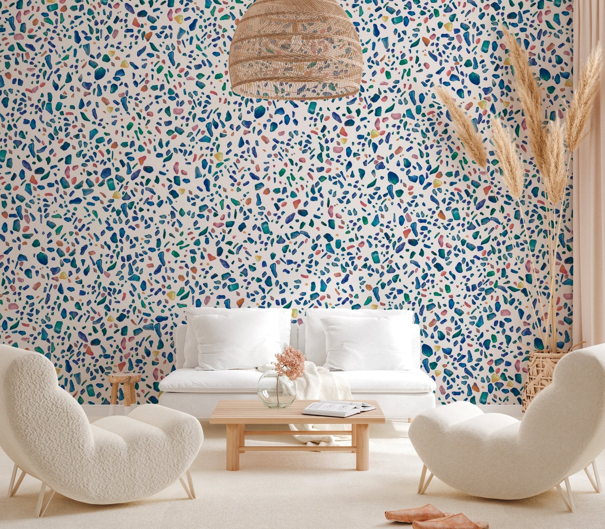 Papier peint effet terrazzo condensé, XXL, tendance
