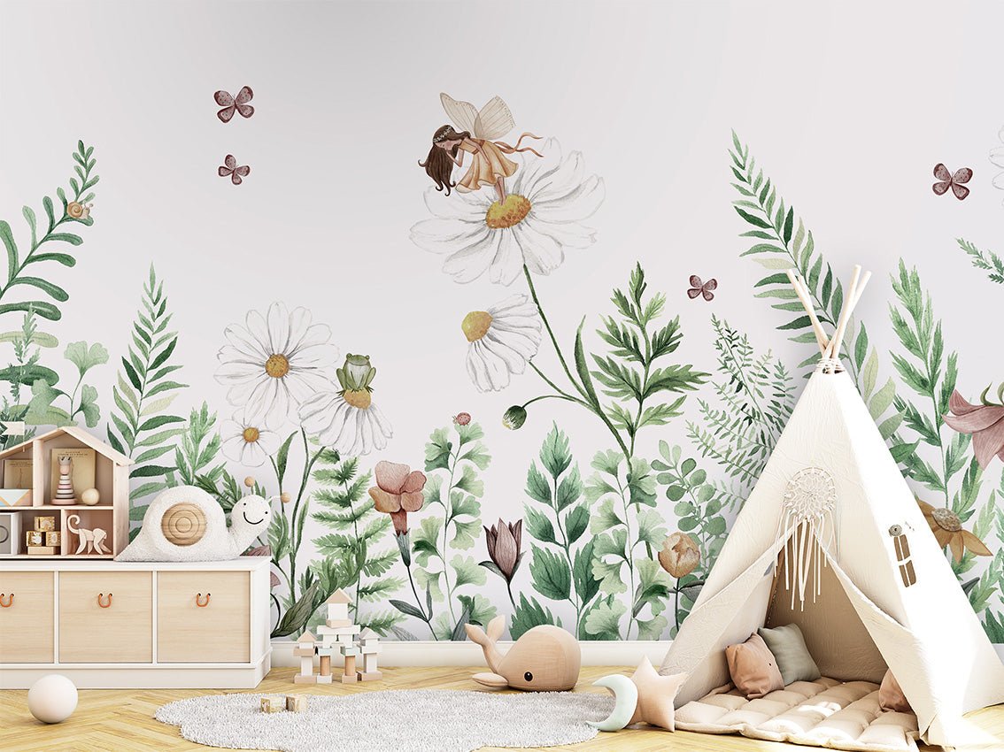 Papier peint enfant fée florale, XXL, tendance