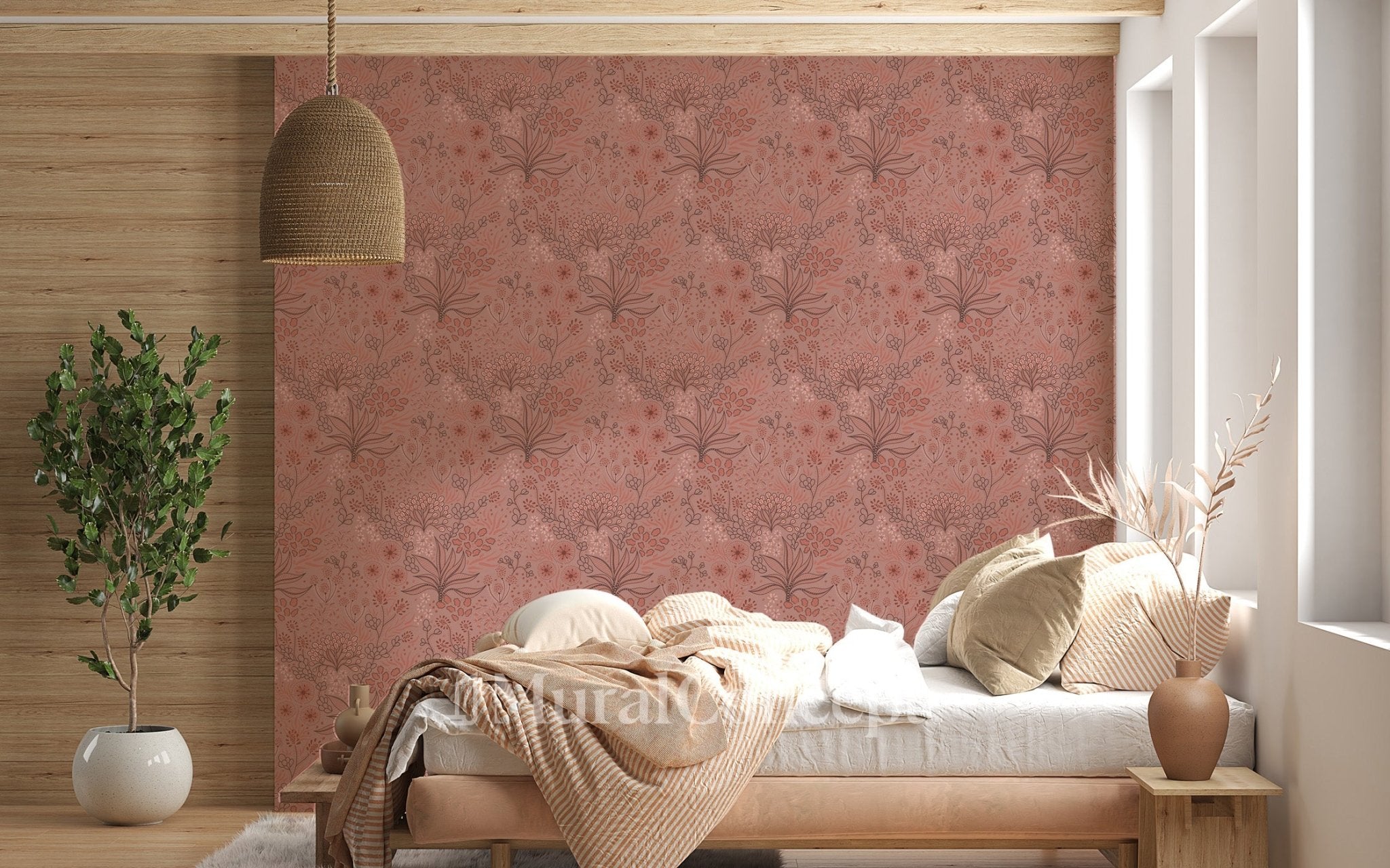 Papier peint essence végétale blush, XXL, tendance