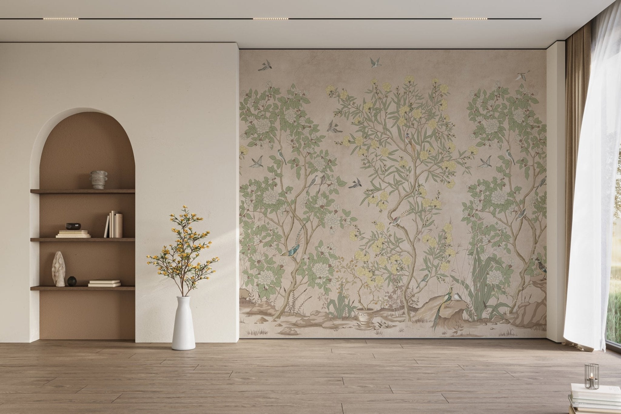 Papier peint panoramique chinoiserie garden, XXL, tendance