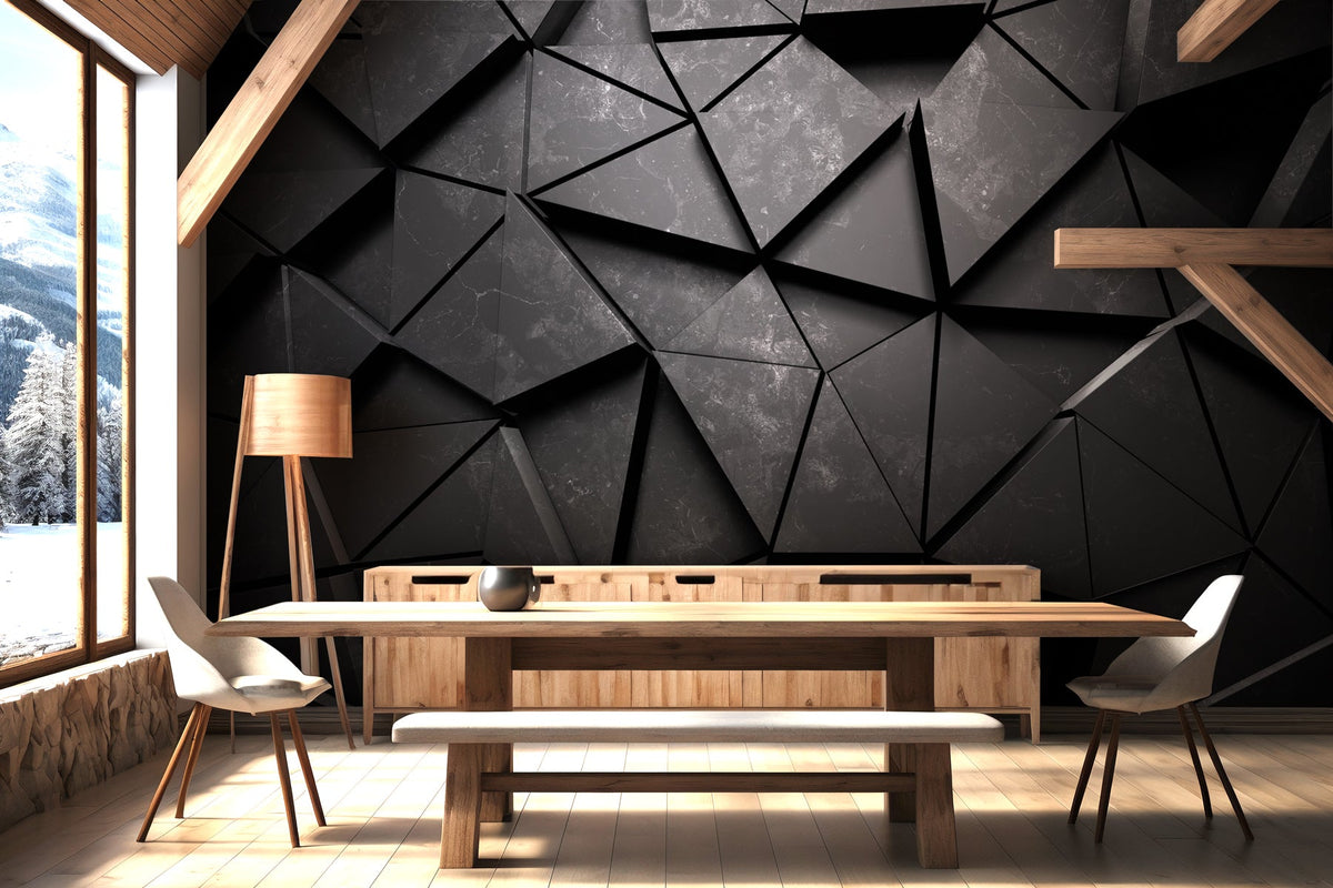 3D-Tapete Black Perspective