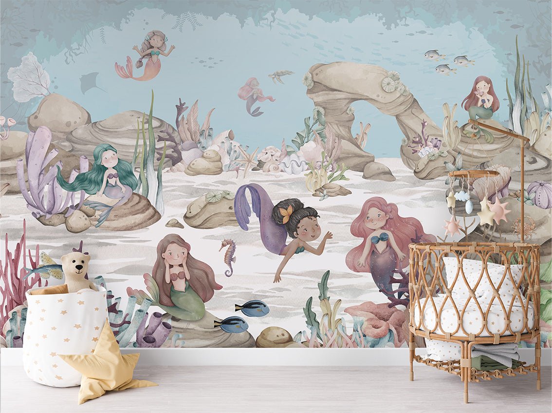 Papier peint sirènes coquettes, XXL, tendance
