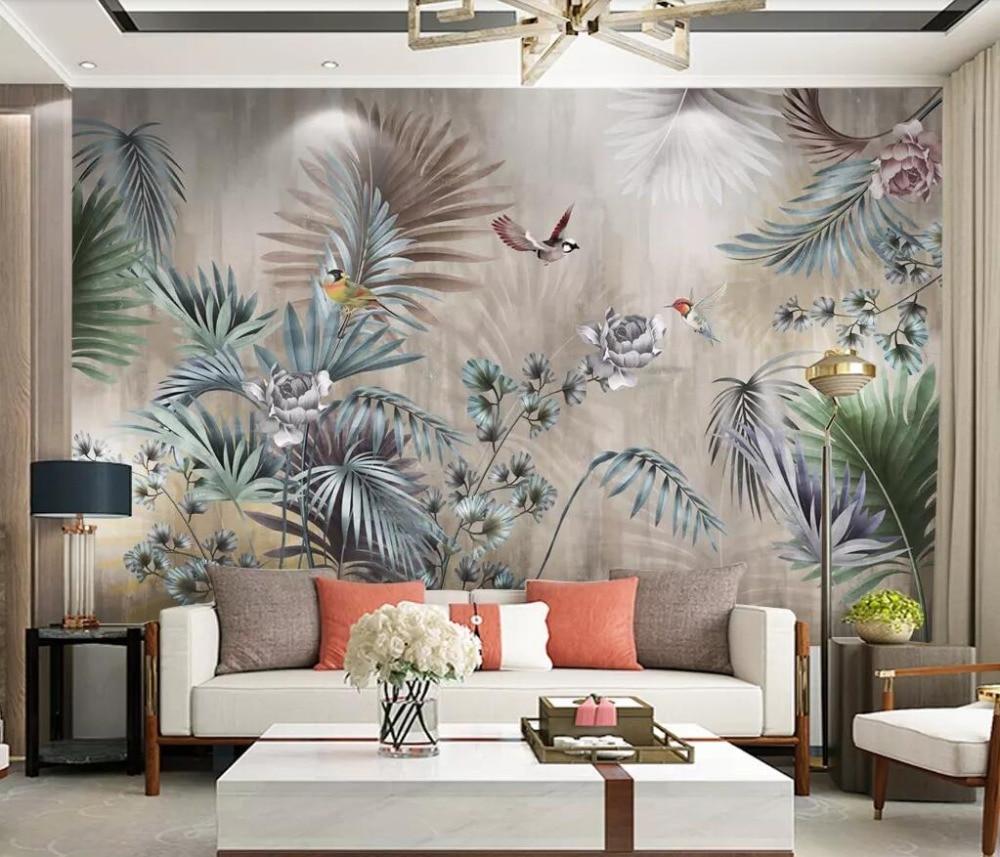Papier peint Jungle Exotique & Bird - papier peint sur mesure francais - muralconcept