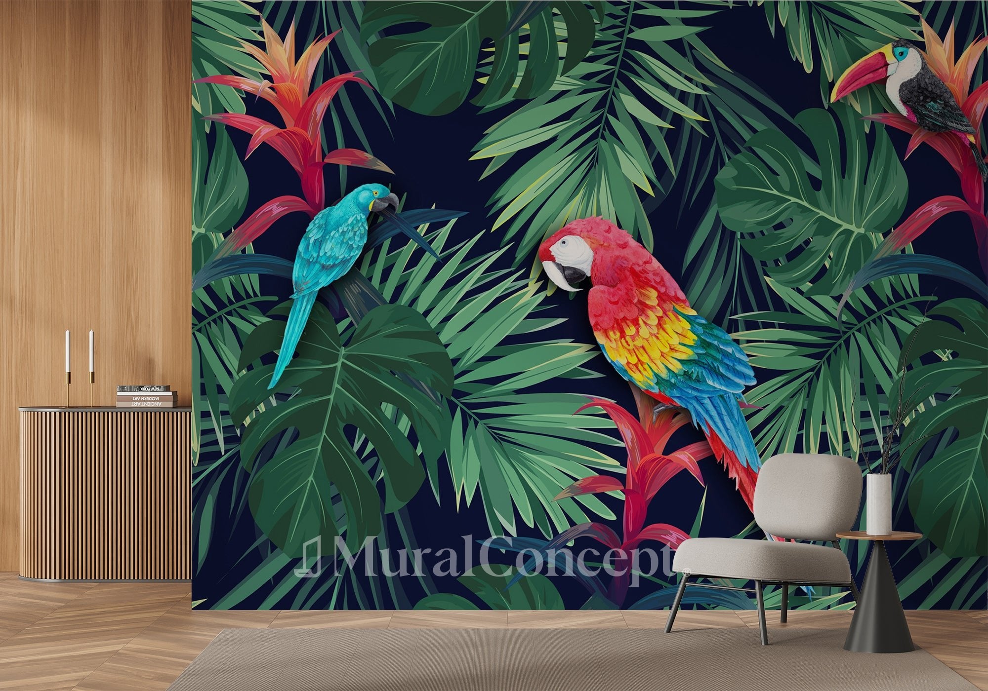 Papier peint Exotique Perroquet - panoramique français