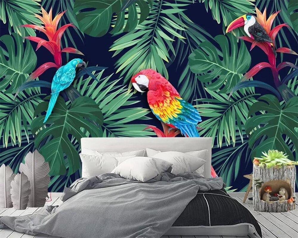 Papier peint Exotique Perroquet - papier peint sur mesure francais - muralconcept