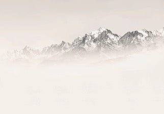 Tapete Mont Blanc im Sepia-Nebel