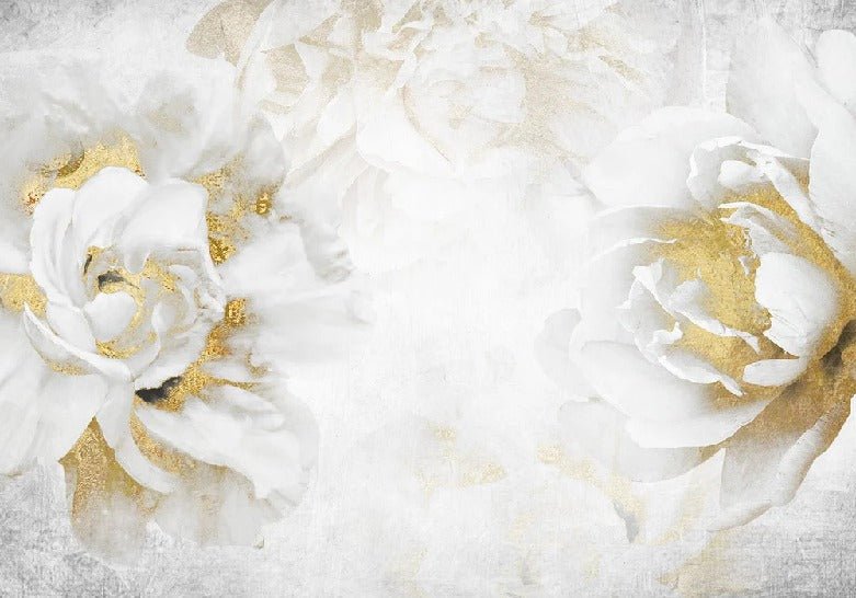 Tapete Blume Gold