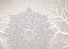 Papier peint intissé mandala bohème indien, mural concept, tendance