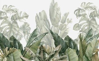 Papier peint panoramique bananier vert, XXL, tendance