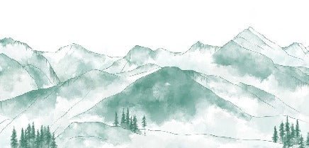 Tapete Bergkette der Aravis mintgrün