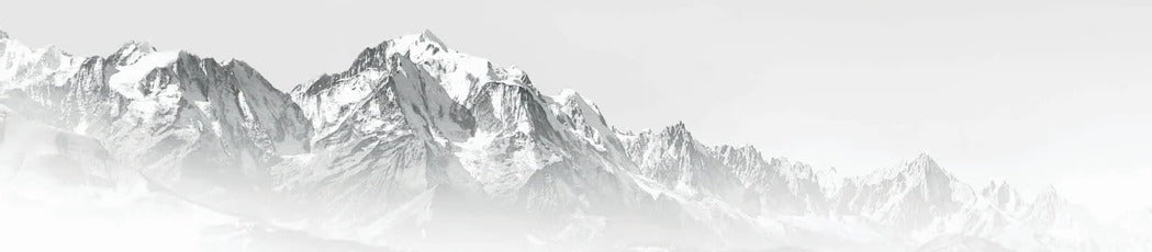 Papier peint Mont Blanc dans la brume noir et blanc, XXL, tendance