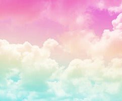 Wolkentapete in trendigem Rosa und Blau