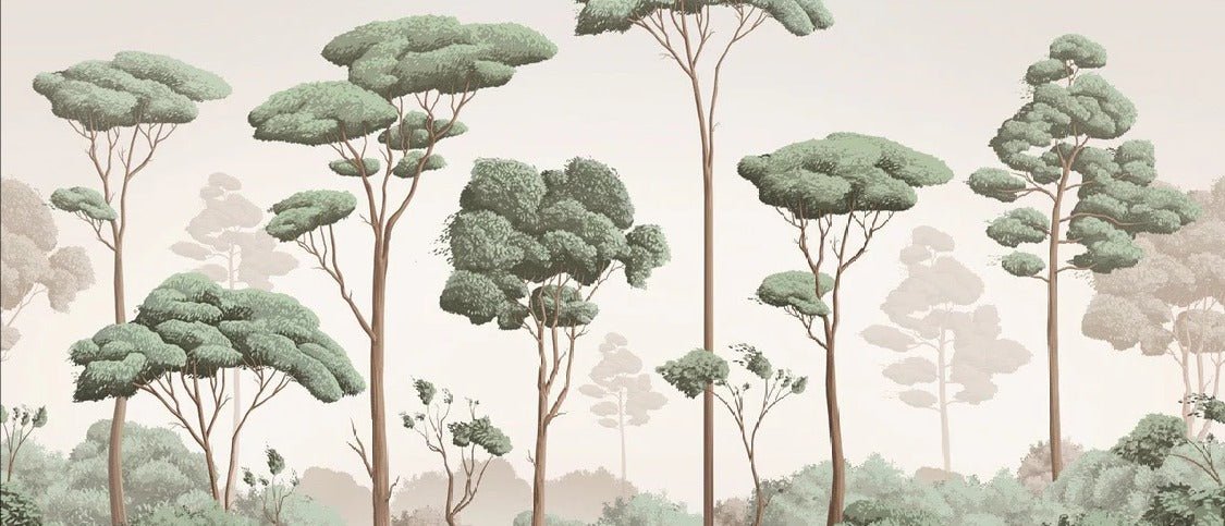 Tapete „Leichter Wind im Pinienwald“