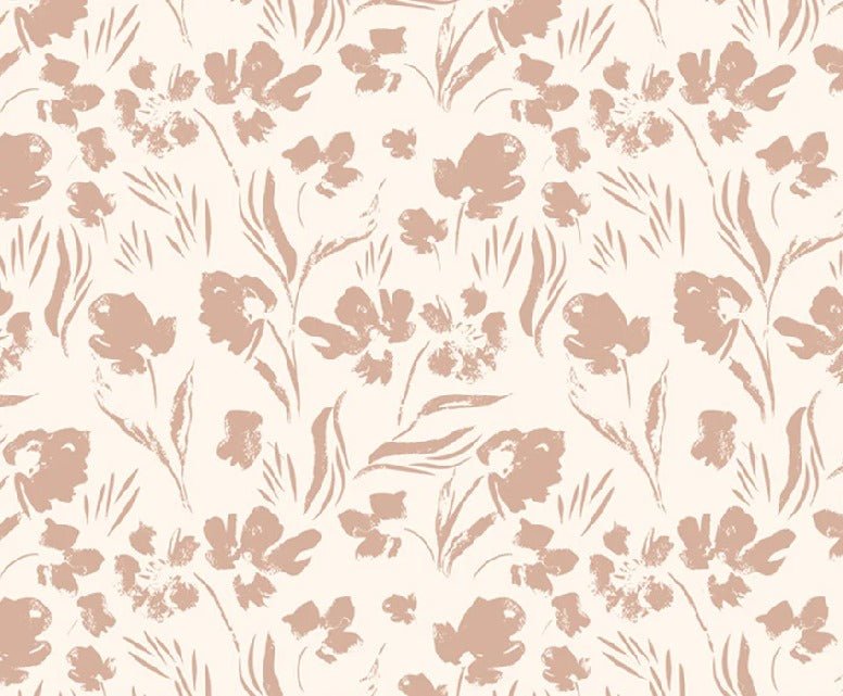 Tapete Blume Puderbeige