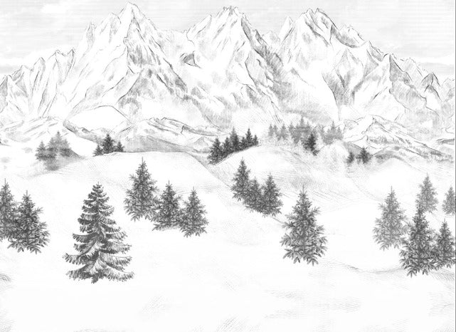 Tapete Berggipfel von Chamonix