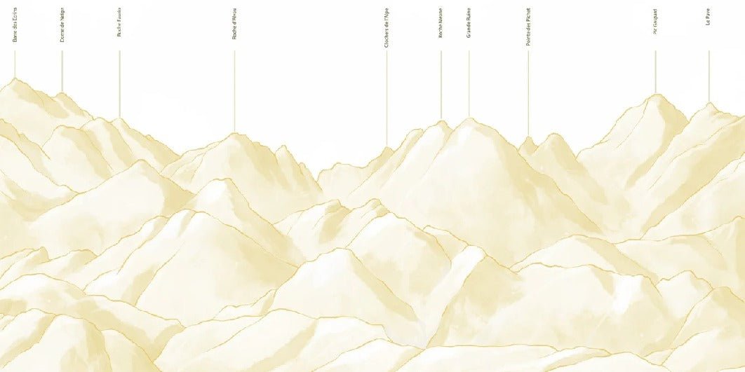 Tapete Massif des Écrins gelb