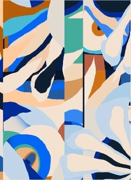 Papier peint abstrait vibrant, XXL, tendance