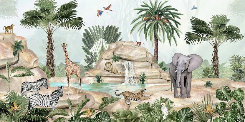 Kindertapete Tierische Oase