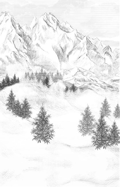 Tapete Berggipfel von Chamonix