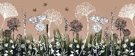 Panorama-Tapete floral addict