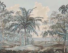 Papier peint paysage Célèbes bleuté, XXL, tendance