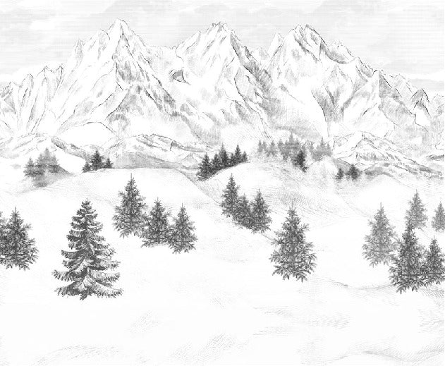 Tapete Berggipfel von Chamonix