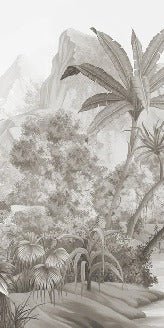 Papier peint panoramique jungle pittoresque, XXL, tendance