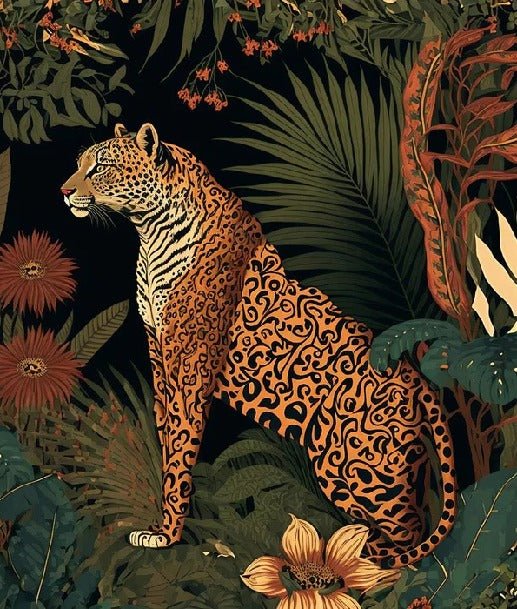 Papier peint exotique tigre, XXL, tendance