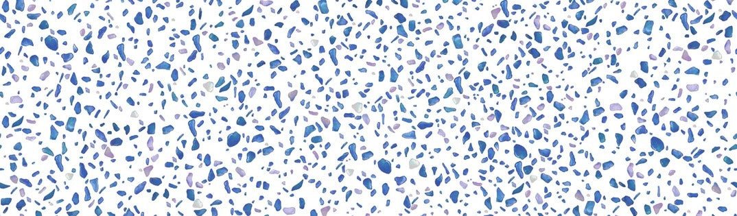 Papier peint effet terrazzo indigo, XXL, tendance