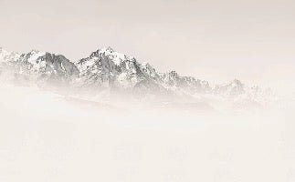 Tapete Mont Blanc im Sepia-Nebel