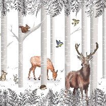 Tapete Zauberwald und seine Tiere